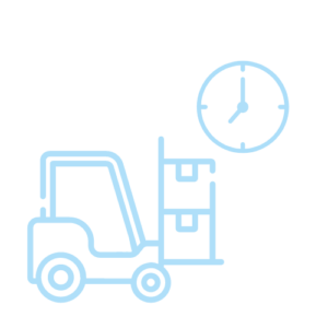 Forklift truck and clock